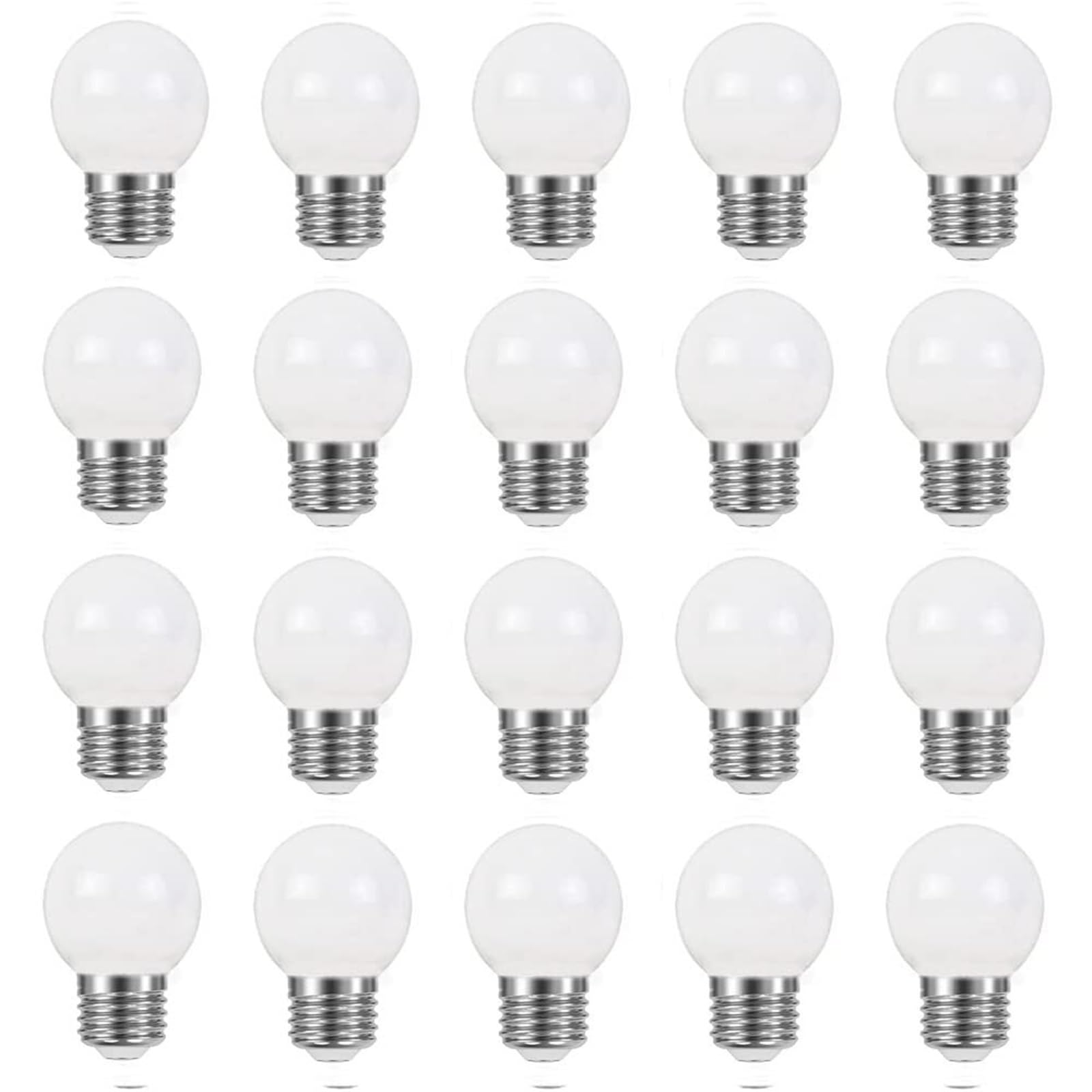 Led-lampe Kunststoff Milchig Globus G45 Warm Weiß E27 220 V String Glühbirne 3 W Garten Party Günstige Ball Lampen Hochzeit Dekor(20PCS_E27_3W)