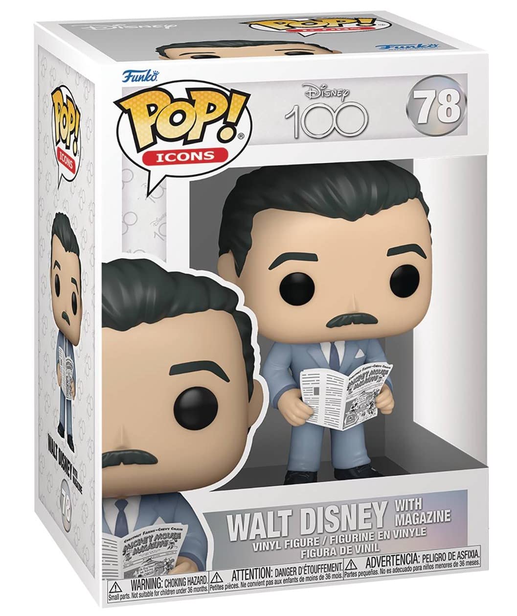 Amazon.com: POP Icons: Disney 100 - Walt Disney with Magazine