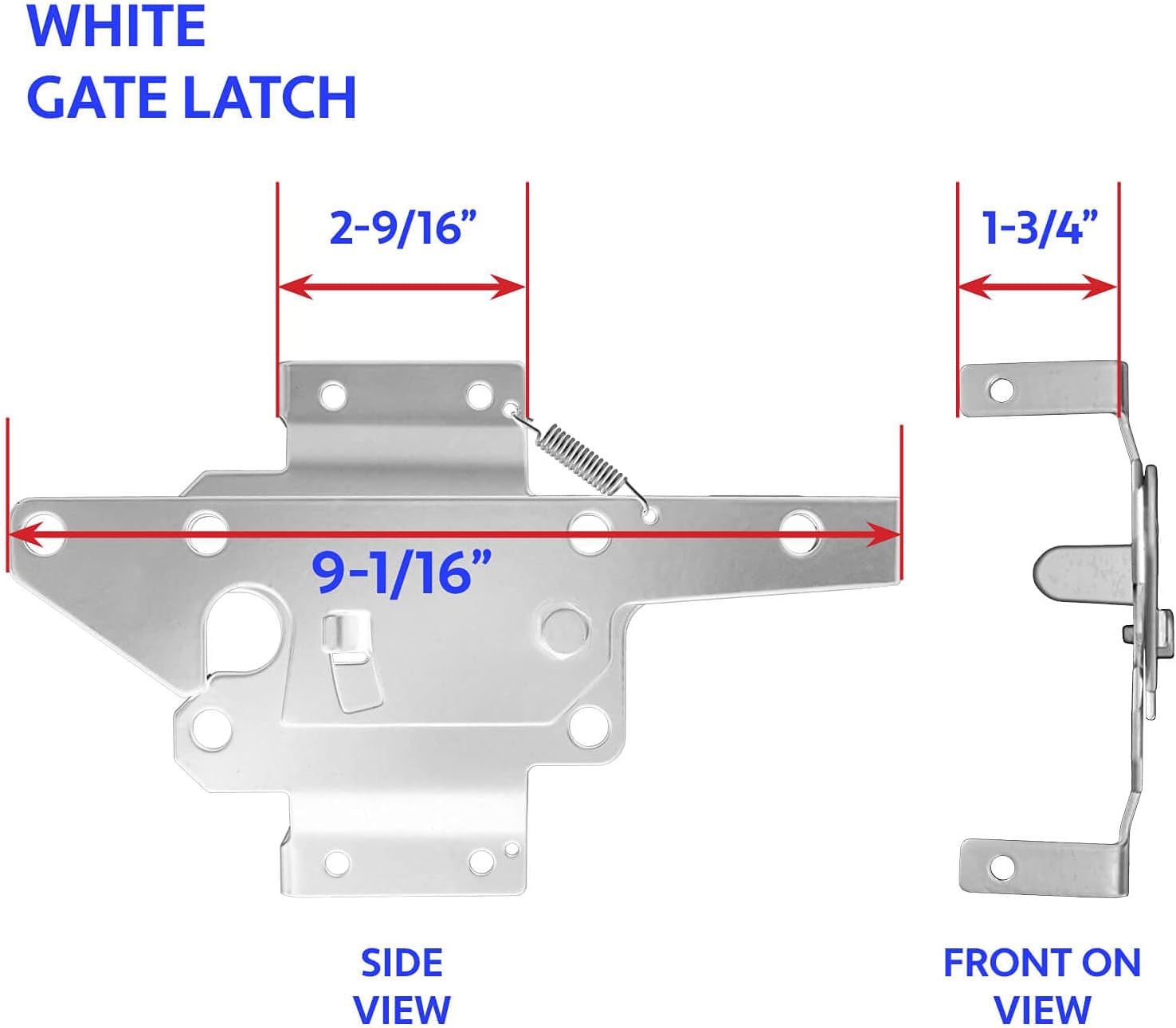Vinyl Fence Hardware Kit - White Gate Hinges & Latch - Single Gate Kit