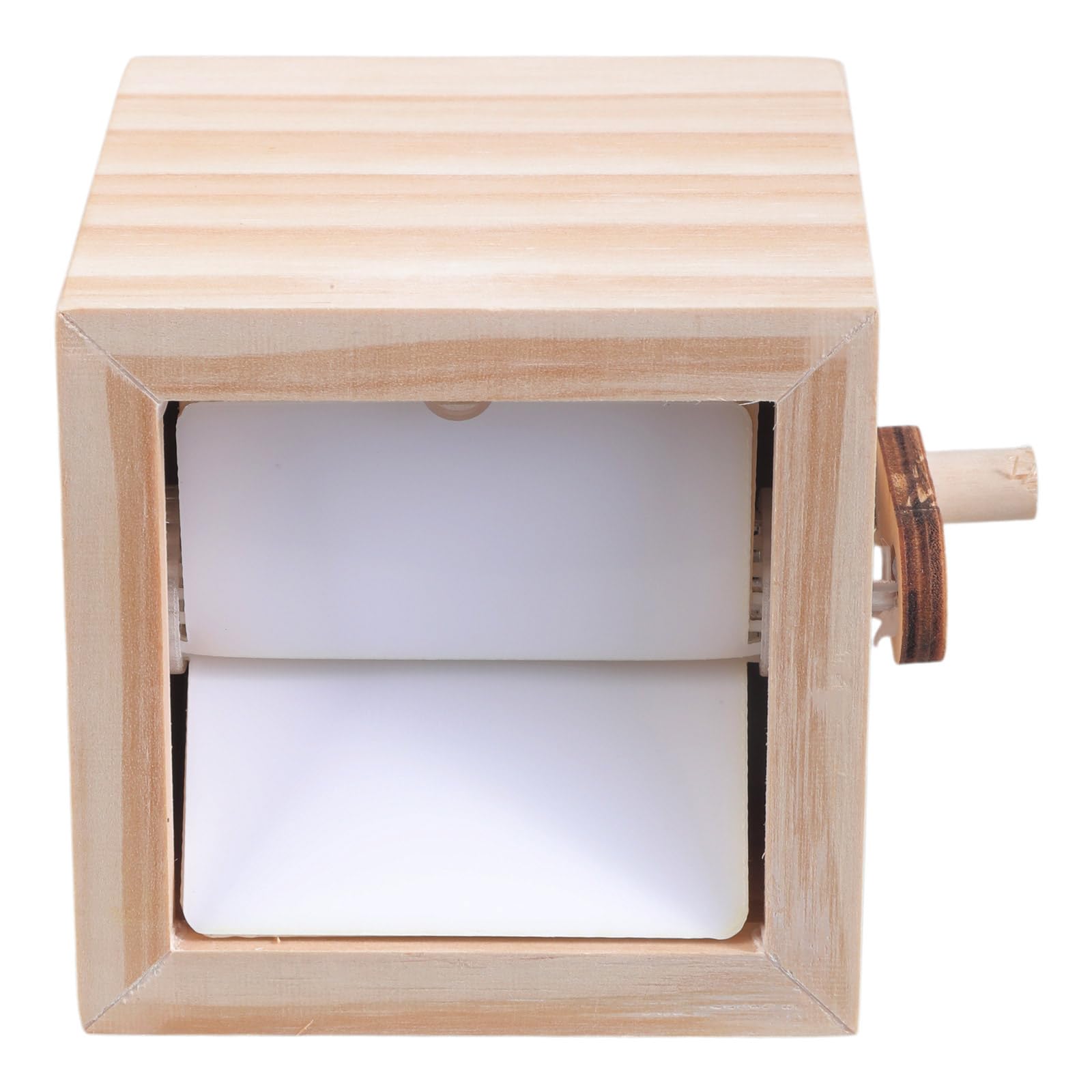 Hand Crank Photography Album Vintage Wooden Photo Flipbook Frame for Documenting Adventure Celebration Desktop Decors Vintage Homes Desktop Decors
