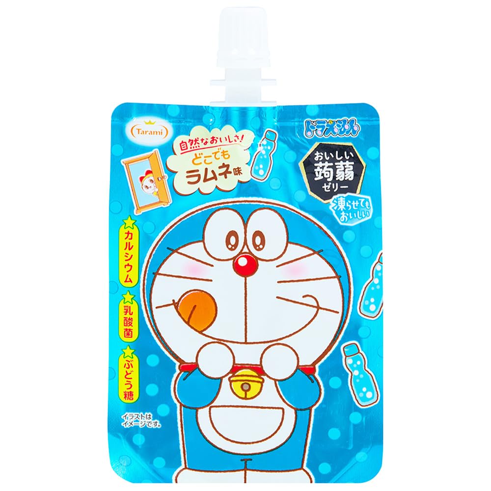 Amazon.co.jp: たらみ ドラえもん おいしい蒟蒻ゼリー ラムネ味 130g