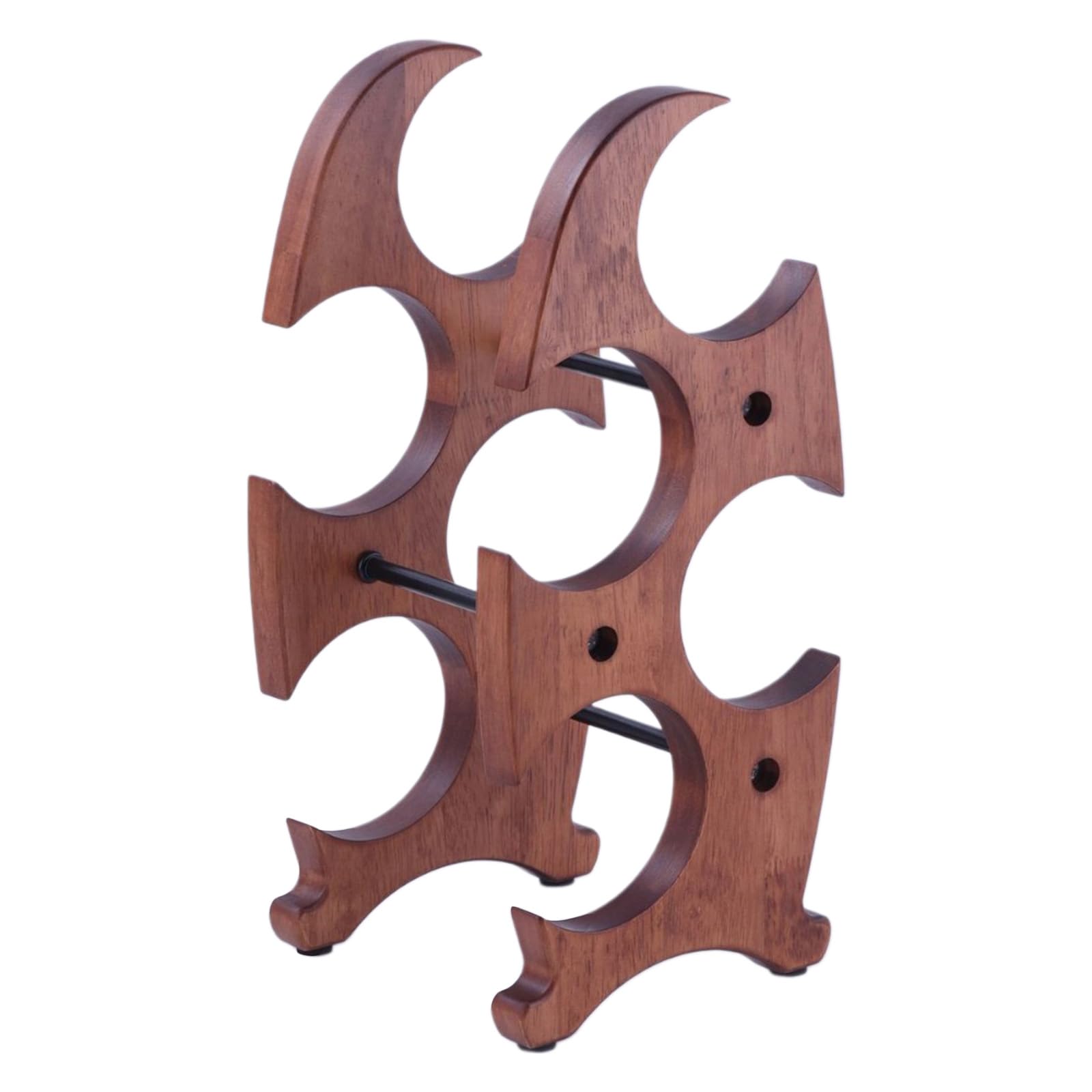 Elnwnnkc Effective Wood Wine Bottle Rack Decorative Wood Wine Shelf 4 Bottle Freestanding Rack for Kitchen or Pantries Kitchen Display