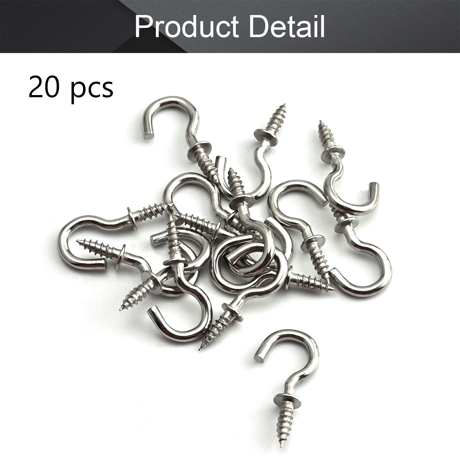 Tassen-/Becherhaken Aus Metall - Silber, Wählbare Größen 15-50 Mm, UK-Herstellung