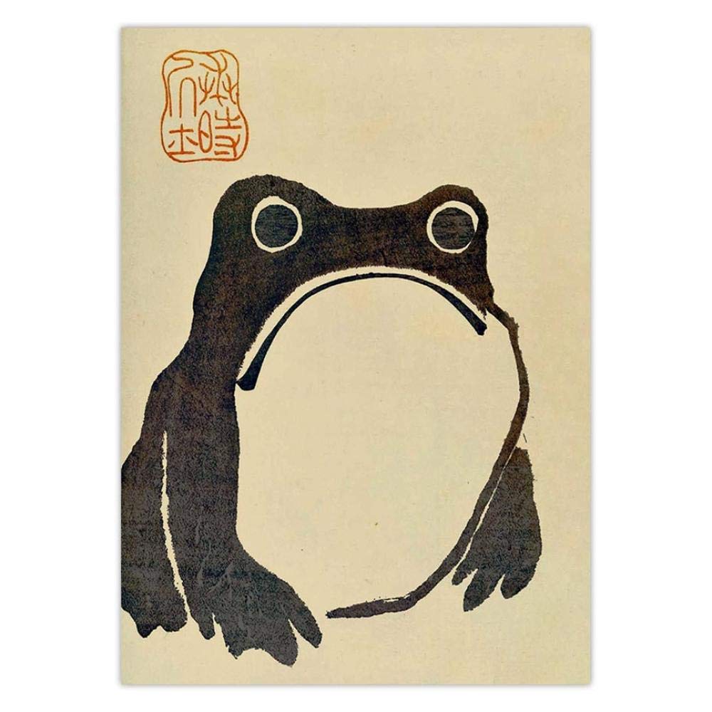 Amazon.co.jp: 醜いヒキガエルわびさびカエル絵画インテリア