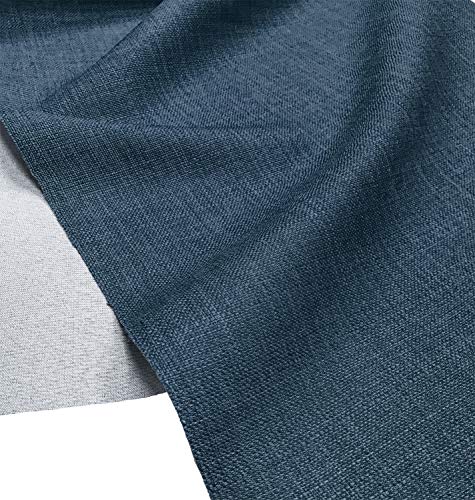 A-Express Aspecto de Lino Tela Suave Cortinas Bolsa Diseñadora de Ropa Material de modista 145cm ancho - Medio Metro (50cm x 145cm) Mezclilla Azul