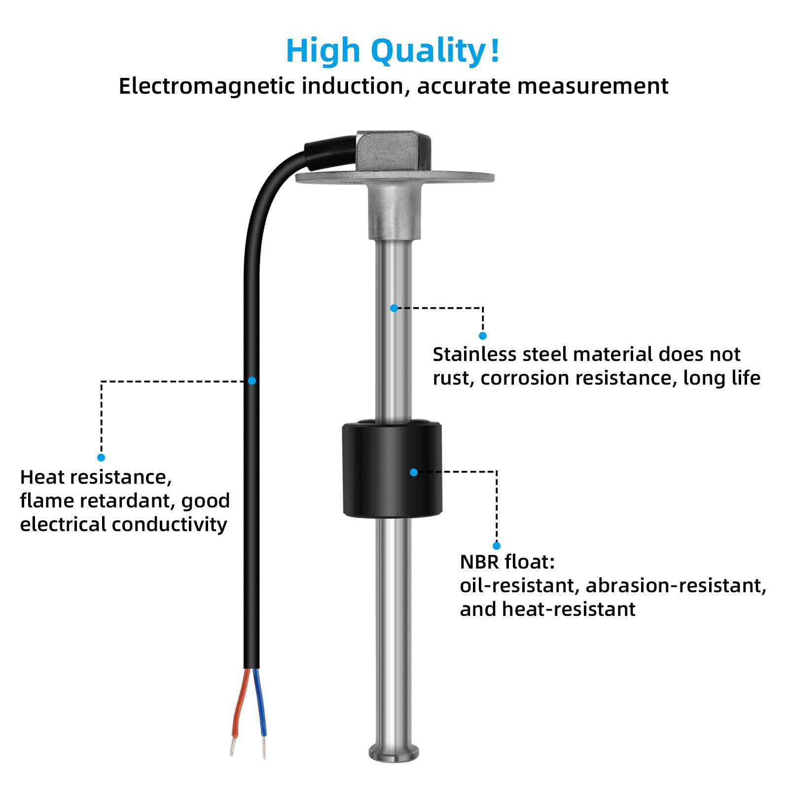 Buy RUPSE Fuel Level Sensor, Marine Boat Fuel Sender Car Fuel Water