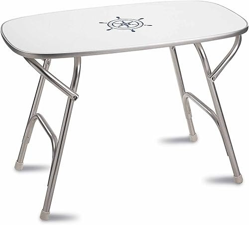 FORMA MARINE Mesa de barco plegable de 34.7 x 20 x 24.02 pulgadas de altura, muebles de cubierta de yate de aluminio marino M250