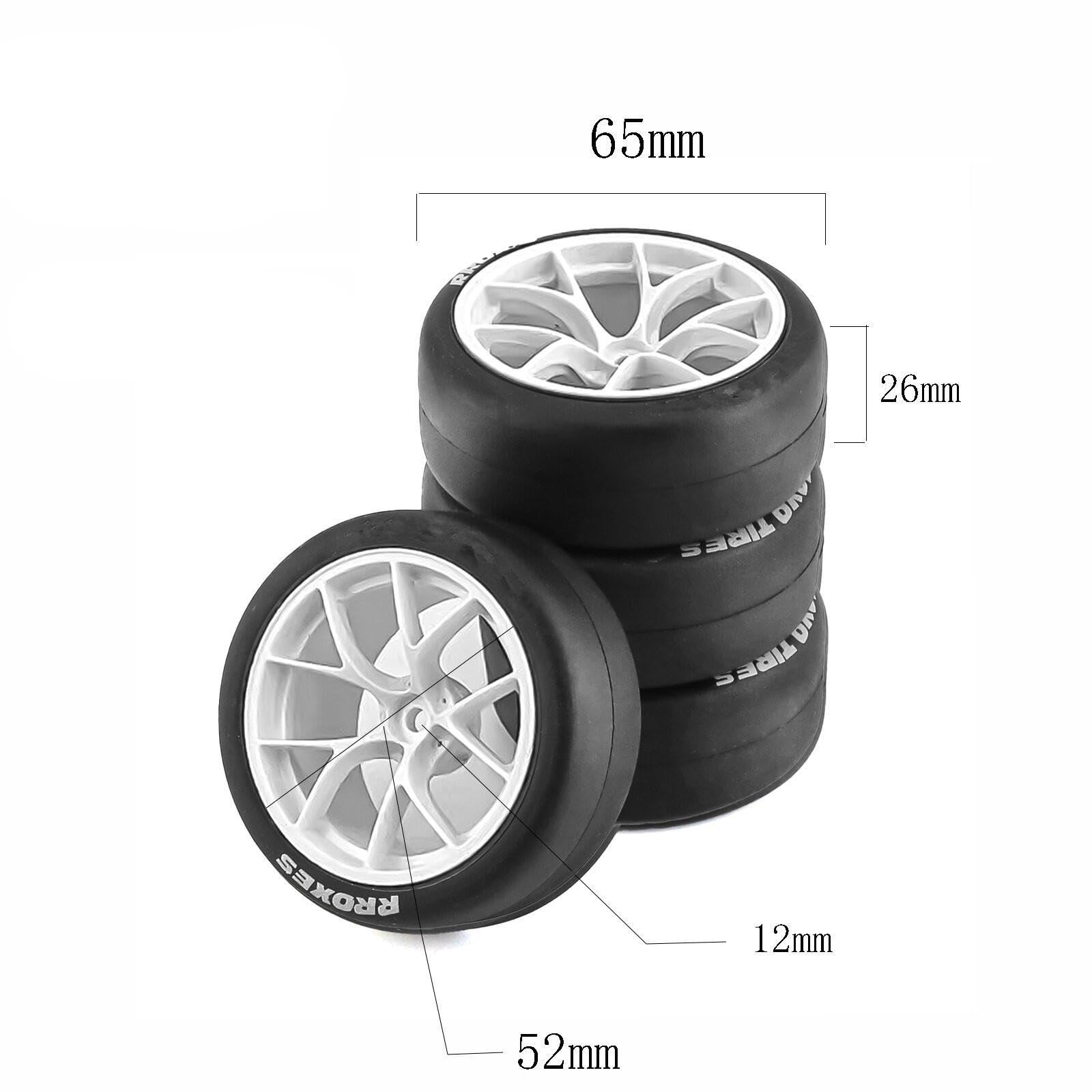 Amazon | 交換用 12mm 六角ホイールおよびタイヤ(4Pcs)タミヤ用 TT01