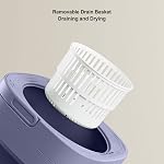 Machine de lavage portable, Machine de nettoyage pliante Grande capacité Séchage à spin doux Mini Lave-linge à seau portable US Connecteur 100 Aux 240V Voyage Wash Bucket pour Home Apartment Camping (Purple)