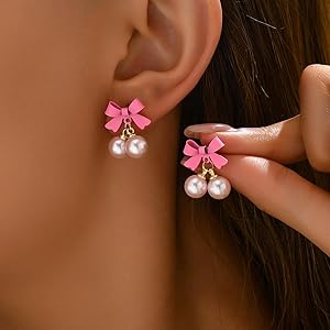 ピアス Monday Edition _ Pearl Pull Bow Earrings 61xu3xhep-L._UY1000_.jpg