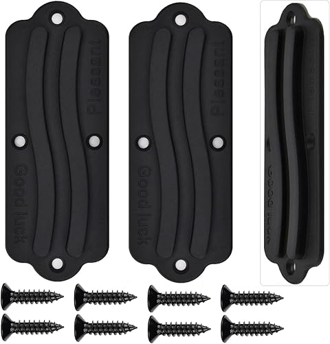 Paquete de 2 manijas empotrables de 6/2.2 pulgadas, color negro mate para puertas correderas, tiradores empotrados para bolsillo de armario, manijas