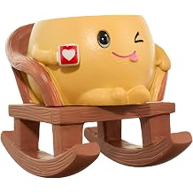 Rocking Chair Planter Pot with Drainage Hole, Cute Small Succulent Planter for Indoor Plants, Unique Face Plant Pot for Desk Shelf Decor, Gift for Plant Lovers Wink Cup