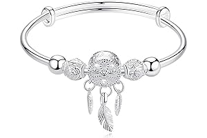 Elegant Dream Catcher Tassel Feather Charm Bracelet