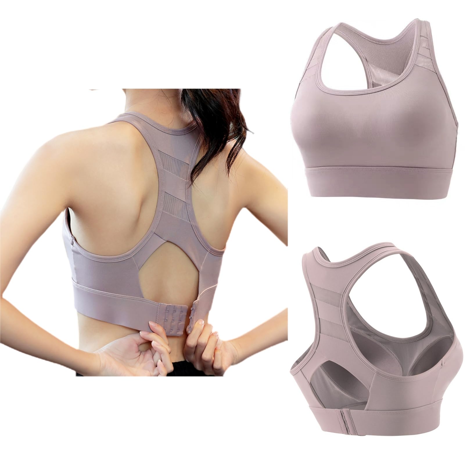 DAYONGWomen Sports Bras, Shockproof Women Yoga Bras with Padded, High Impact Athletic Bralette for Yoga Running Workout Riding Aerobic.