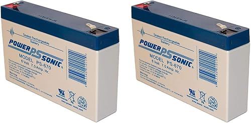 Miniatura 2 de Power Sonic Reemplazo de batería SLA de 6V 7Ah para CyberPower RB0670X2-2 Paquete de 2