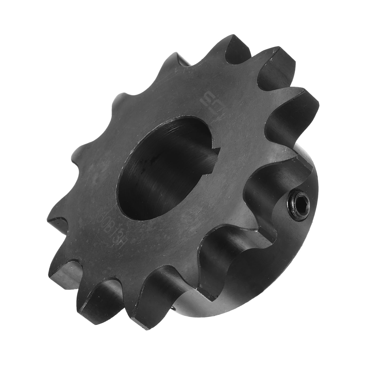 uxcell Pignone a rullo per catena #60 tipo B, foro da 1-1/4", 13 denti, pignone a filo singolo, acciaio al carbonio, scanalatura con viti di fissaggio