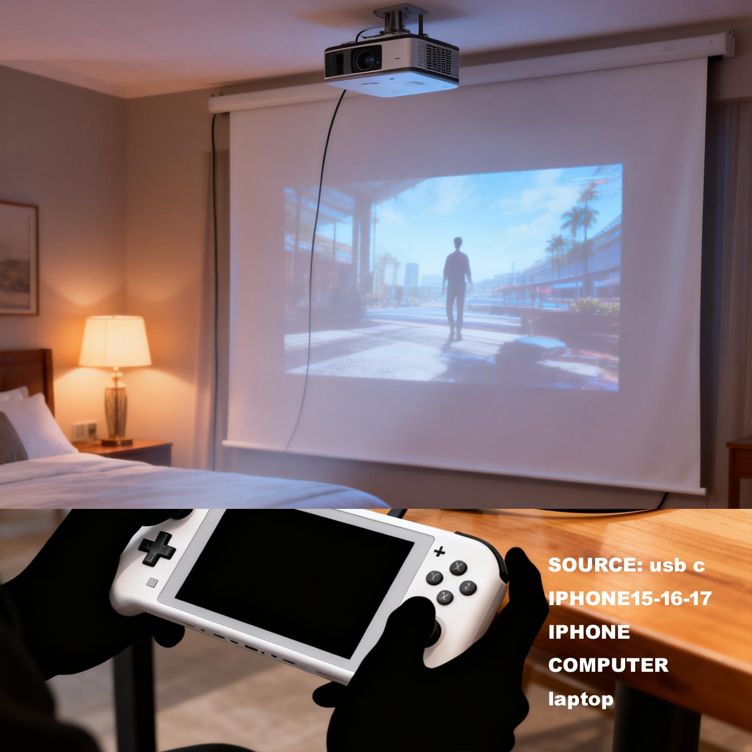 Adaptador USB C a HDMI de 15 pies, convertidor USB C a HDMI 4K30HZ, cable USB C a HDMI, 1080P macho activo USB C-HDMI, cable adaptador de vídeo para computadora, laptop, proyector