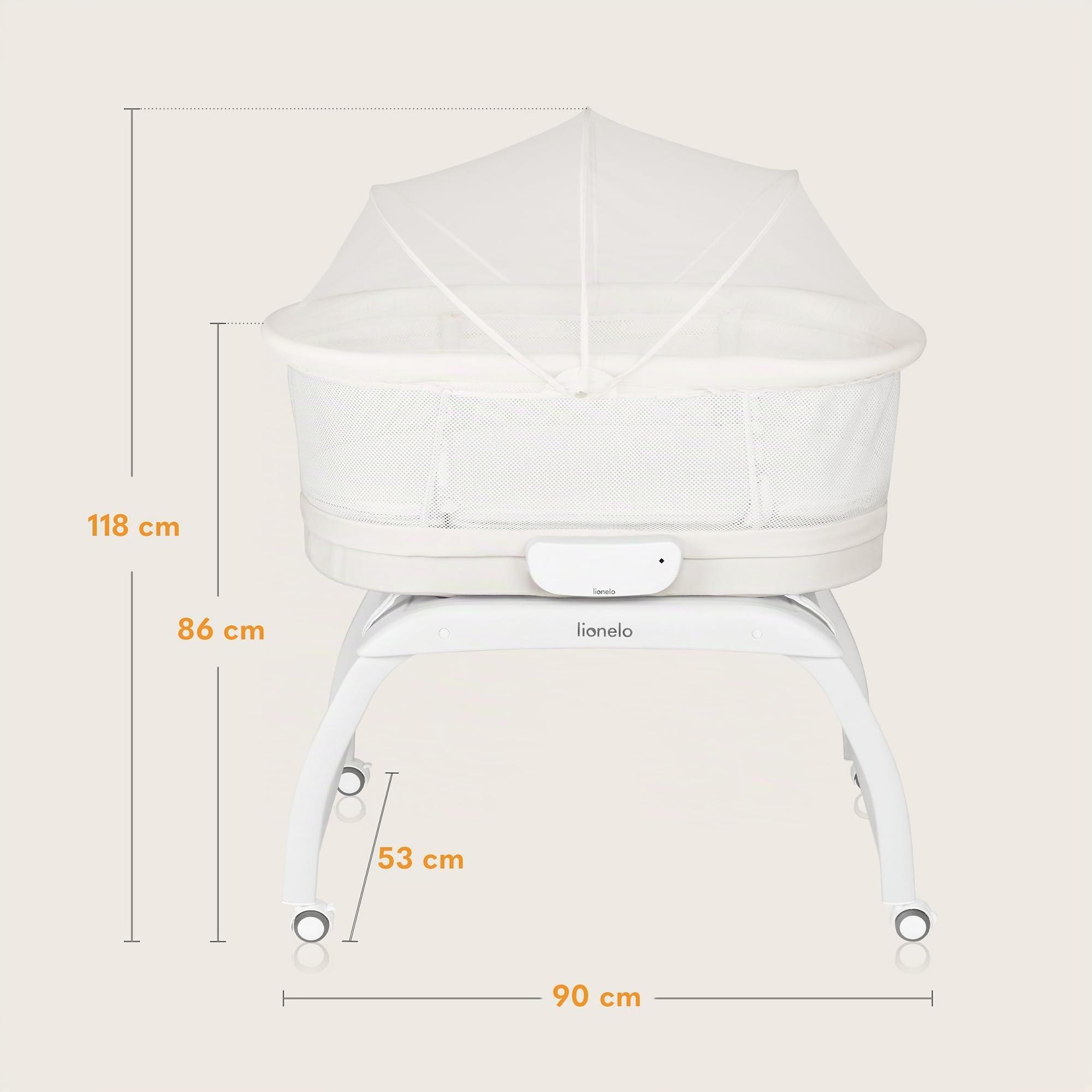 Lionelo Cora Trona plegable para bebé, de 6 a 36 meses | Hasta 15 kg, estructura estable, arnés de seguridad y bandeja extraíble