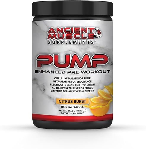 Suplemento de bomba para antes del entrenamiento con malato de citrulina, beta alanina, alfa GPC, suplemento de bomba mejorado que mejora la