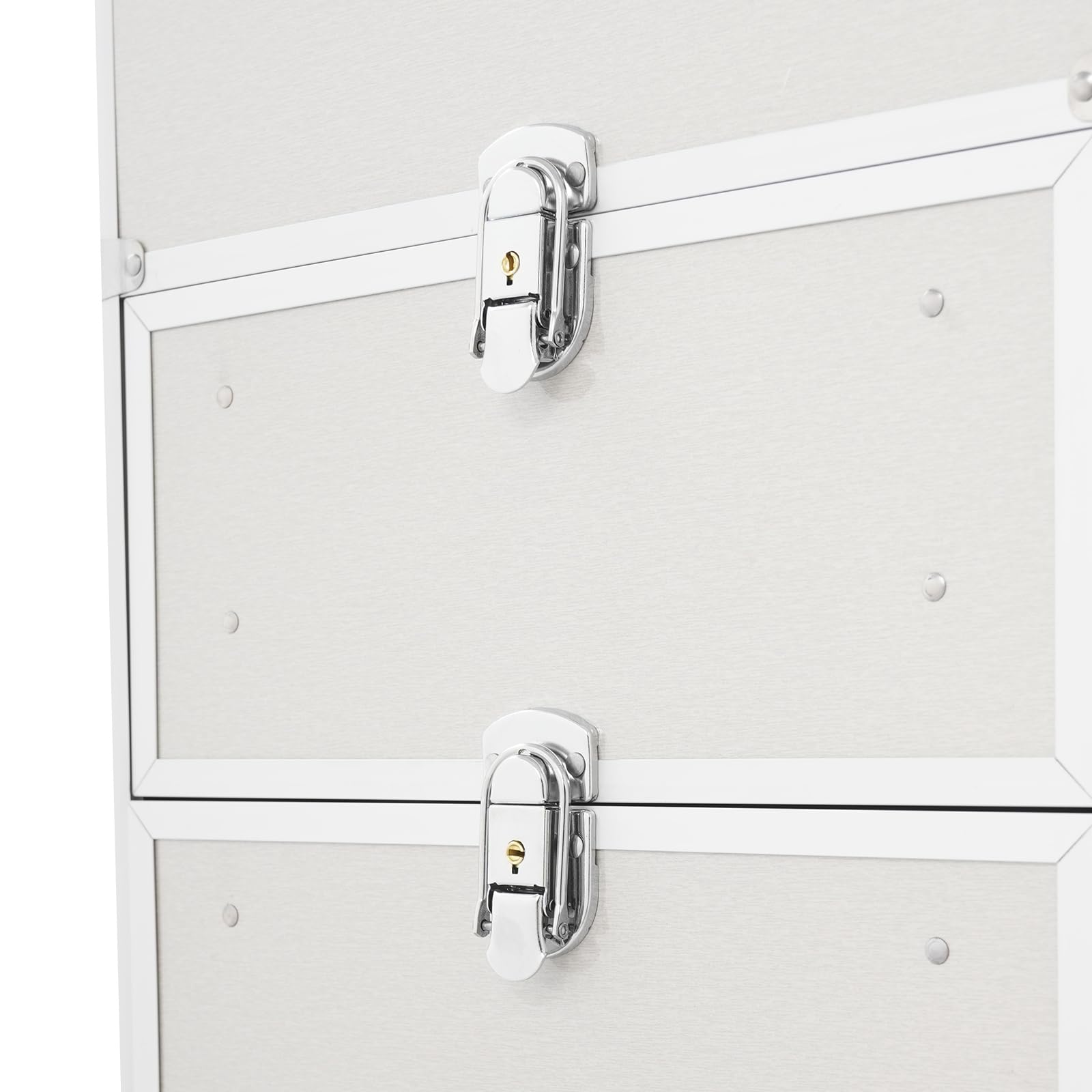 Groß Kosmetik Trolley Friseurkoffer, Rollbarer Schminkkoffer Mit Schubladen Make up Koffer Schminkkoffer Mit 3 Schubladen Kosmetikkoffer Trolley Hohe Sicherheit für Hochzeitsvisagisten