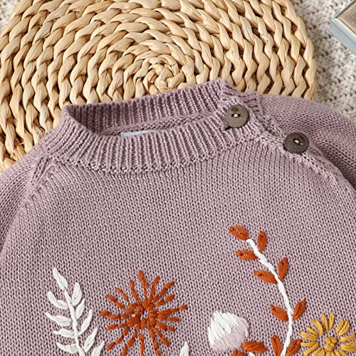 Lamgool Baby Boys Girls Pullover Sweater Knitted Button Down Toddler Kids Sweatshirt For Spring 4T Purple #TOP3