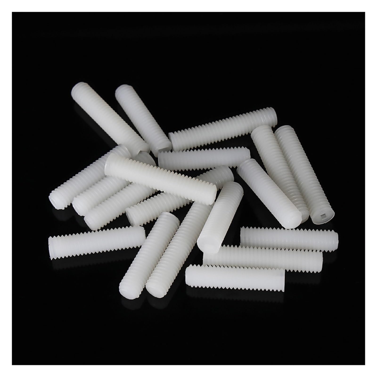 50 Viti In Nylon Bianco M3 M4 M5 M6 M8 - Testa Piatta Per Fai Da Te E Riparazioni