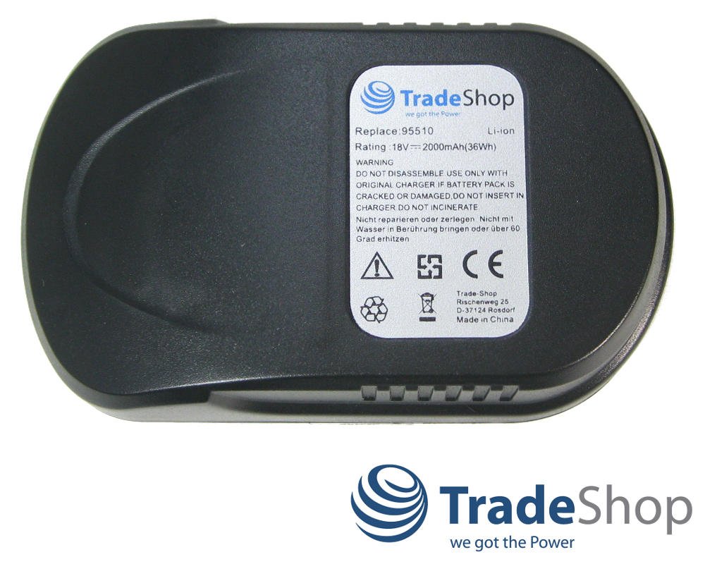 Trade-Shop Premium akumulator litowo-jonowy 18 V / 2000 mAh / 36 Wh pasujący zamiennik Güde 95510 95513 95514 95515 95517 95519 do GRT260 18 Li-Ion, GHS520 18 Li-Ion, GLB200 18 Li-Ion