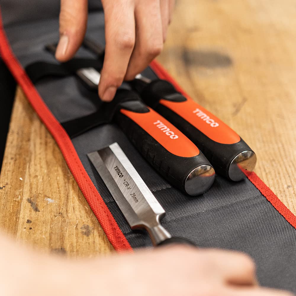 TIMCO Bevel Edge Wood Chisel Set - 3pcs - A Set of Tough and Hard Wearing Wood chisels, Engineered from Hardened and Tempered Steel - Image 4