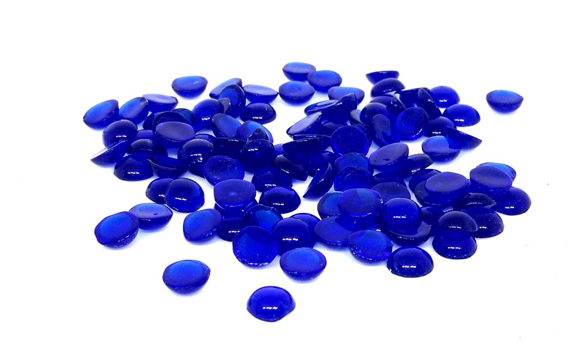 Pietre Di Vetro Rastogi 100 Pz – Blu, 10 Mm – Ciottoli Trasparenti Per Centrotavola, Composizioni Floreali E Decorazioni