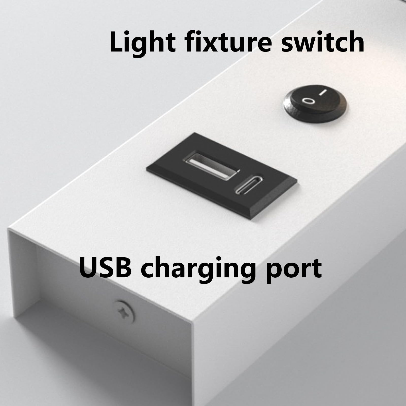 lampa ścienna LED lampa ścienna lampki do czytania kinkiet ścienny z portami USB oświetlenie ścienne z przełącznikami obrót o 350° + 90° regulowany do salonu, sypialni, przedpokoju (czarny, ciepłe