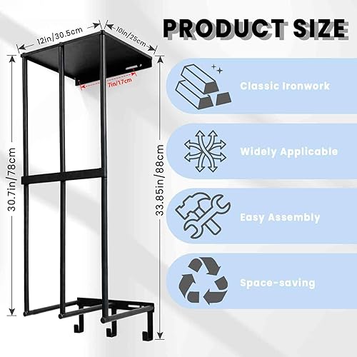 Miniatura 2 de Sillas de camping de almacenamiento para garaje  Soporte de pared de metal para organización de garaje, estantes de almacenamiento de sillas de