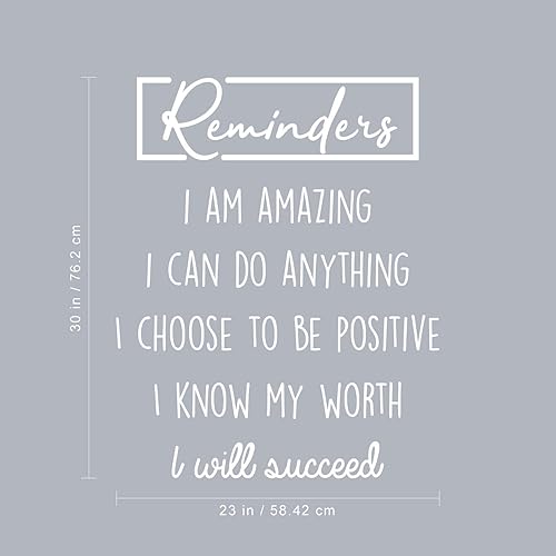 Miniatura 3 de Calcomanía de vinilo para pared, Recordatorios I Am Amazing I Can Do Anything, 30 x 23 pulgadas, cita inspiradora de moda para el hogar, dormitorio,