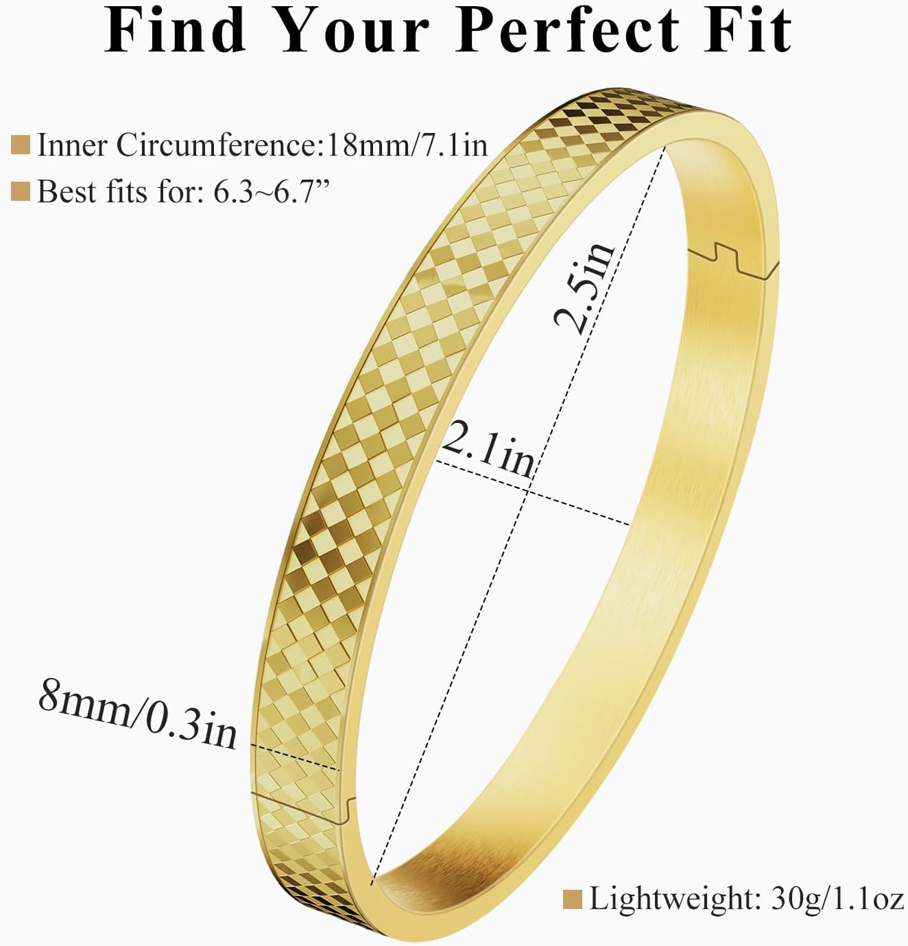 18K Gold Plated Love Bangles Bracelet for Women, Valentine's Day Gift, Friendship Bangles, Gold/Silver Stainless Steel Bangle Cuff, Non-tarnish & Waterproof, Trendy Jewelry for Birthday. - Image 4