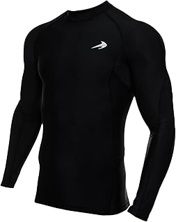 CompressionZ Mens Quick Dry Compression Long Sleeve Shirt - XL, Black