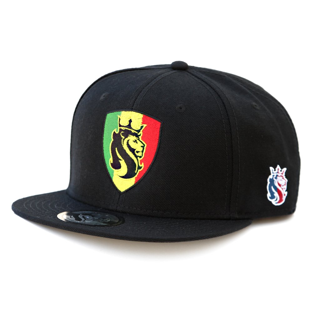 Men's Rasta Shield Snapback (Black)