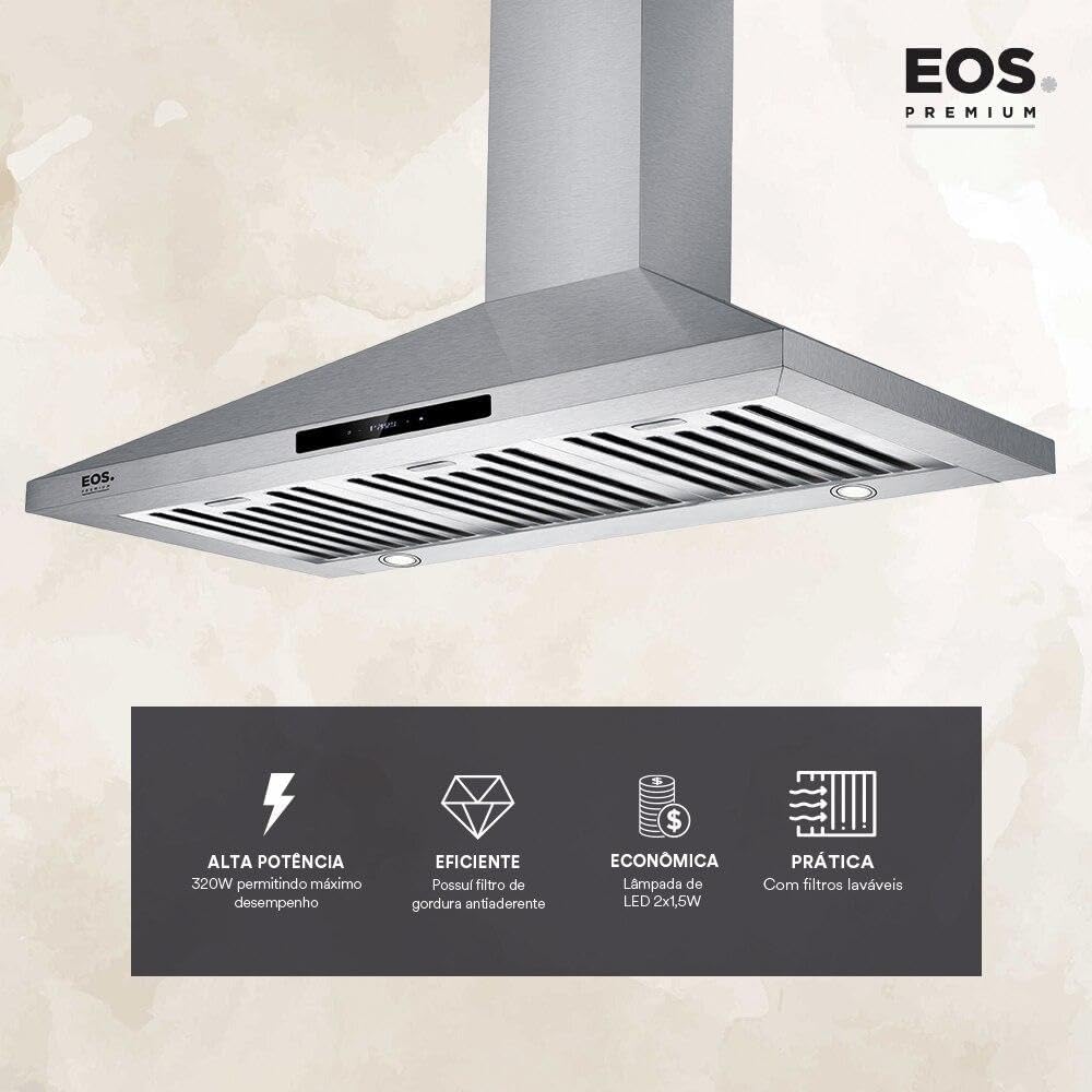 Coifa de Parede Piramidal Eos 90cm