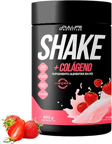 Shake Substituto de Refeição Com Colágeno Fullife 400g (400g, Morango)