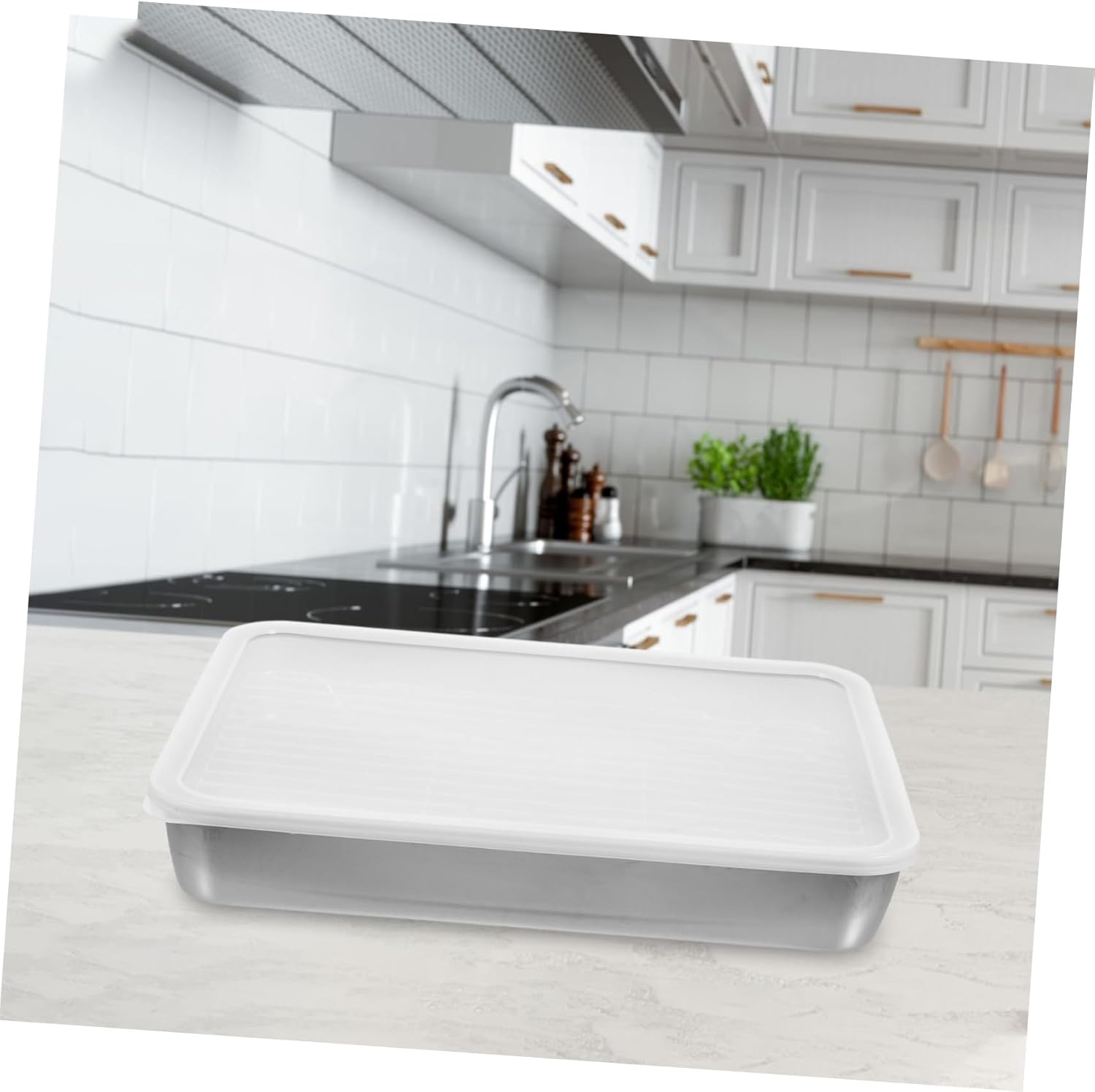 VALICLUD Stainless Steel Roasting Pan with Rack and Cover Multipurpose Rectangular Bakeware for Oven Cooking Lasagna and Meat Easy Clean