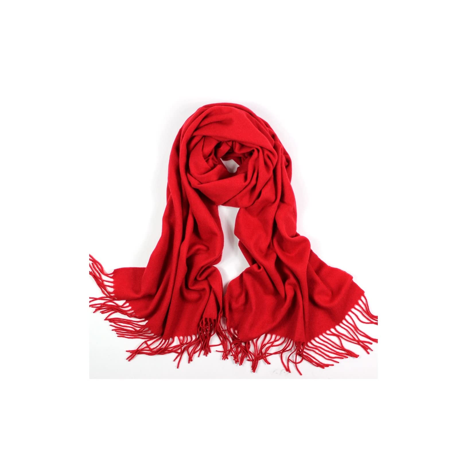 Sciarpa Uomo Cashmere, Sciarpa Uomo xl Rosso Nappine a Striscia Lunga Sciarpe Uomo Regalo