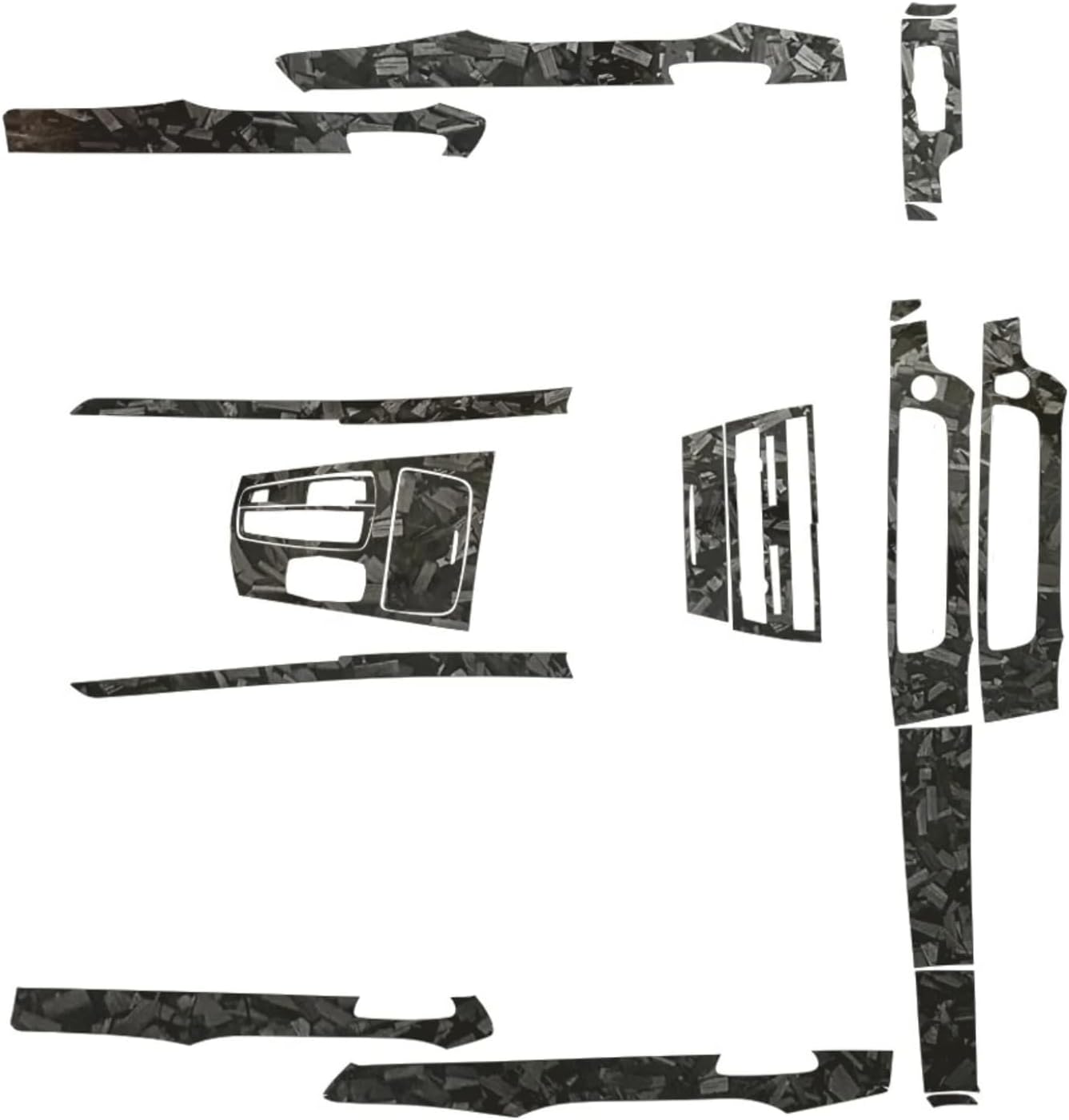 Interior gear range High Glossy Vinyl Wrap Film Adhesive Car Decal Wrapping (5D black