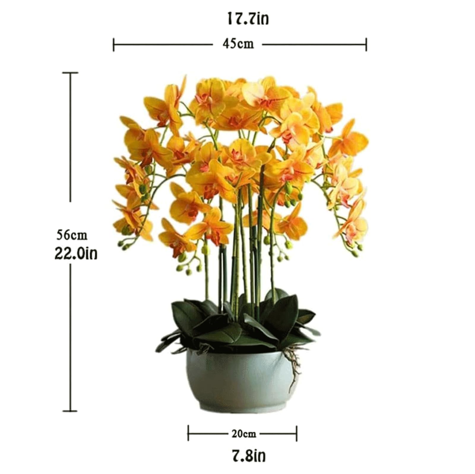 Sztuczny Kwiat Lateksowy Sztuczna Orchidea Z Ceramiczną Doniczką Sztuczne Kwiaty Phalaenopsis Sztuczne Kwiaty 56 Cm Sztuczne Orchidee Sztuczne Kwiaty