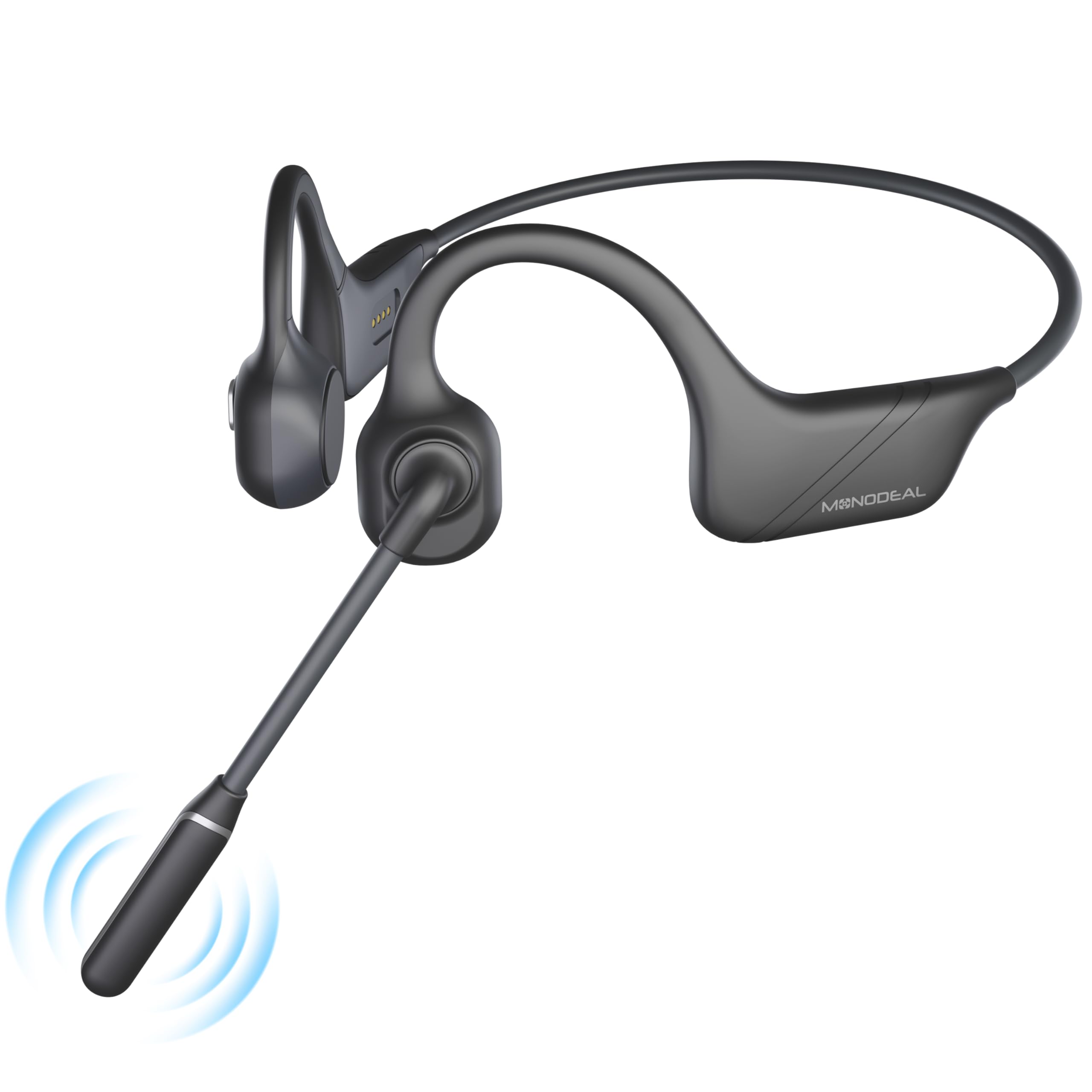 Knochenschall Kopfhörer Bluetooth Headset mit Mikrofon Multipoint-Kopplung | 33g Ultraleicht, offene Ohren und leicht für Komfort, Geräuschunterdrückendes Mikrofon für Büro Callcenter Zoom