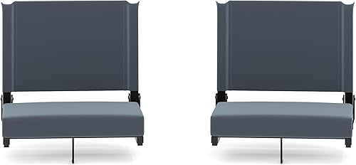 Miniatura 26 de Flash Furniture - asiento cómodo para usar en gradas de Flash - soporta 500 libras Silla de estadio ligera con asa y asiento ultra acolchado