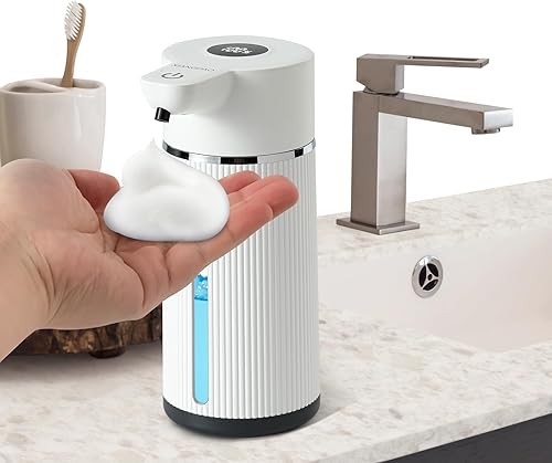 Dispensador automático de jabón, dispensador de jabón para platos sin contacto recargable, 4 niveles ajustables, para cocina, baño, hotel,