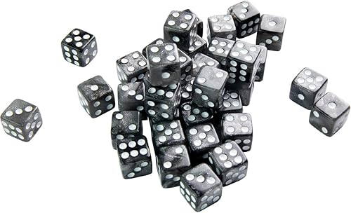 Miniatura 3 de Galaxy Series Moon D6 - Juego de 36 dados de resina de seis caras de alta calidad para juegos de dados, juegos de mesa y juegos de cartas, diseño