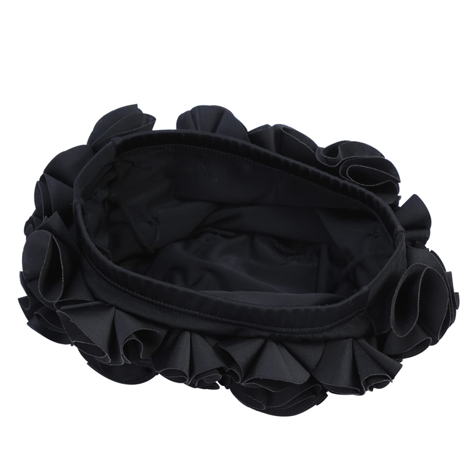Bonnet de bain à motif floral rétro élastique pour cheveux longs et courts pour femme