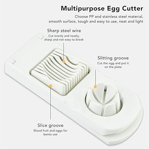 Miniatura 4 de Cortador de huevos, 2 en 1, pequeño kiwi y plátano, cortador de huevos de fresa, herramienta de barra de cocina para el hogar, cortador de huevos