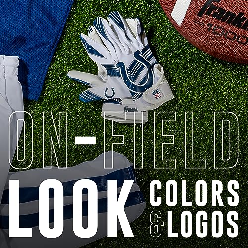 Image of Franklin Sports Youth NFL Football Receiver Gloves - Kids Football Gloves Pair - NFL Team Logos and Silicone Palm