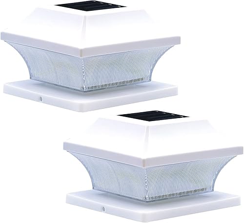 Miniatura 6 de Luces solares para postes al aire libre, 3 colores, LED, superbrillantes, 20 lúmenes, iluminación de valla, paquete de 2 adaptadores 4 x 4, 5 x 5, 6