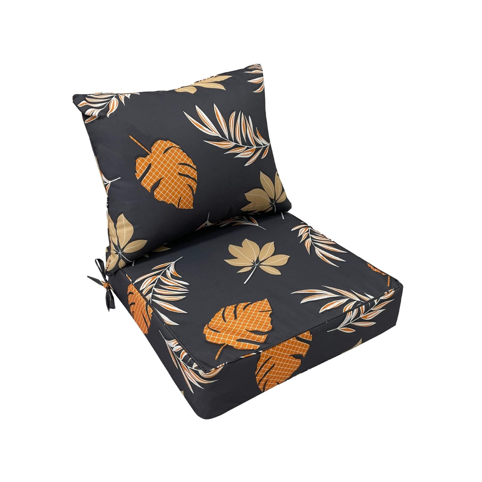 Ensemble coussins sièges profonds imperméables 19x19 pour chaise et canapé de jardin amovible